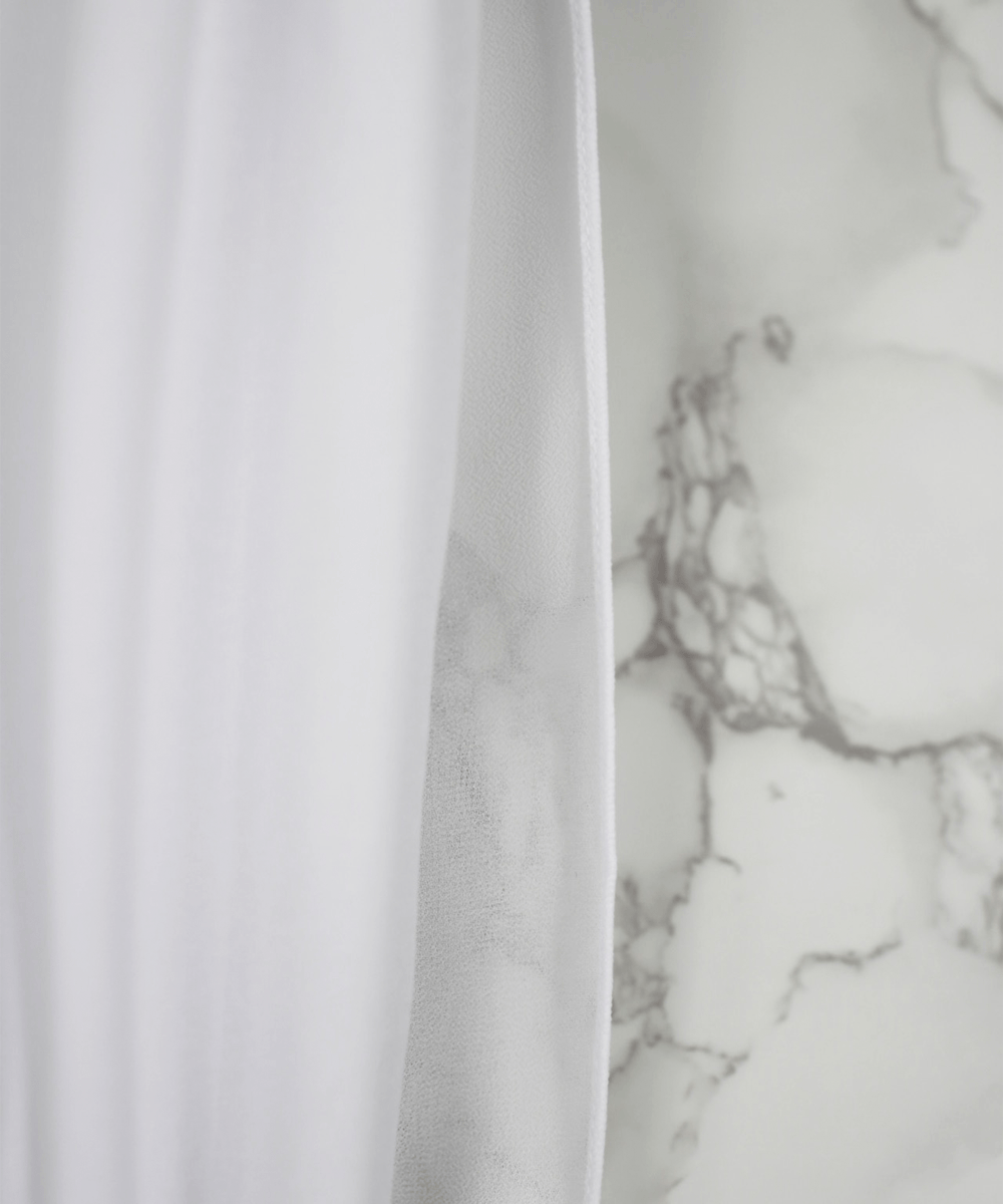 Snow-White Chiffon Hijab - Chiffon
