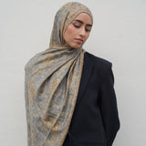 Pashmina Jacquard Scarf - Garnet Red