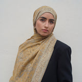 Pashmina Jacquard Scarf - Garnet Red