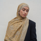 Pashmina Jacquard Scarf - Garnet Red