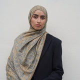 Pashmina Jacquard Scarf - Garnet Red