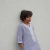 North African Qamis Hellblau Kids