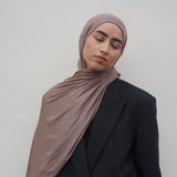 Taupe Bamboo Jersey Hijab