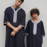 North African Qamis Dunkelblau Kids