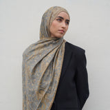 Pashmina Jacquard Scarf - Garnet Red