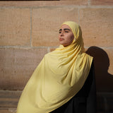 Pastel Yellow Bamboo Jersey Hijab