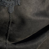 Premium Djellaba aus Velour Schwarz