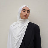 Snow White Bamboo Jersey Hijab
