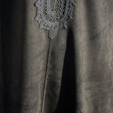 Premium Djellaba aus Velour Schwarz