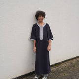 North African Qamis Dunkelblau Kids