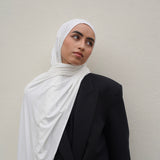 Snow White Bamboo Jersey Hijab