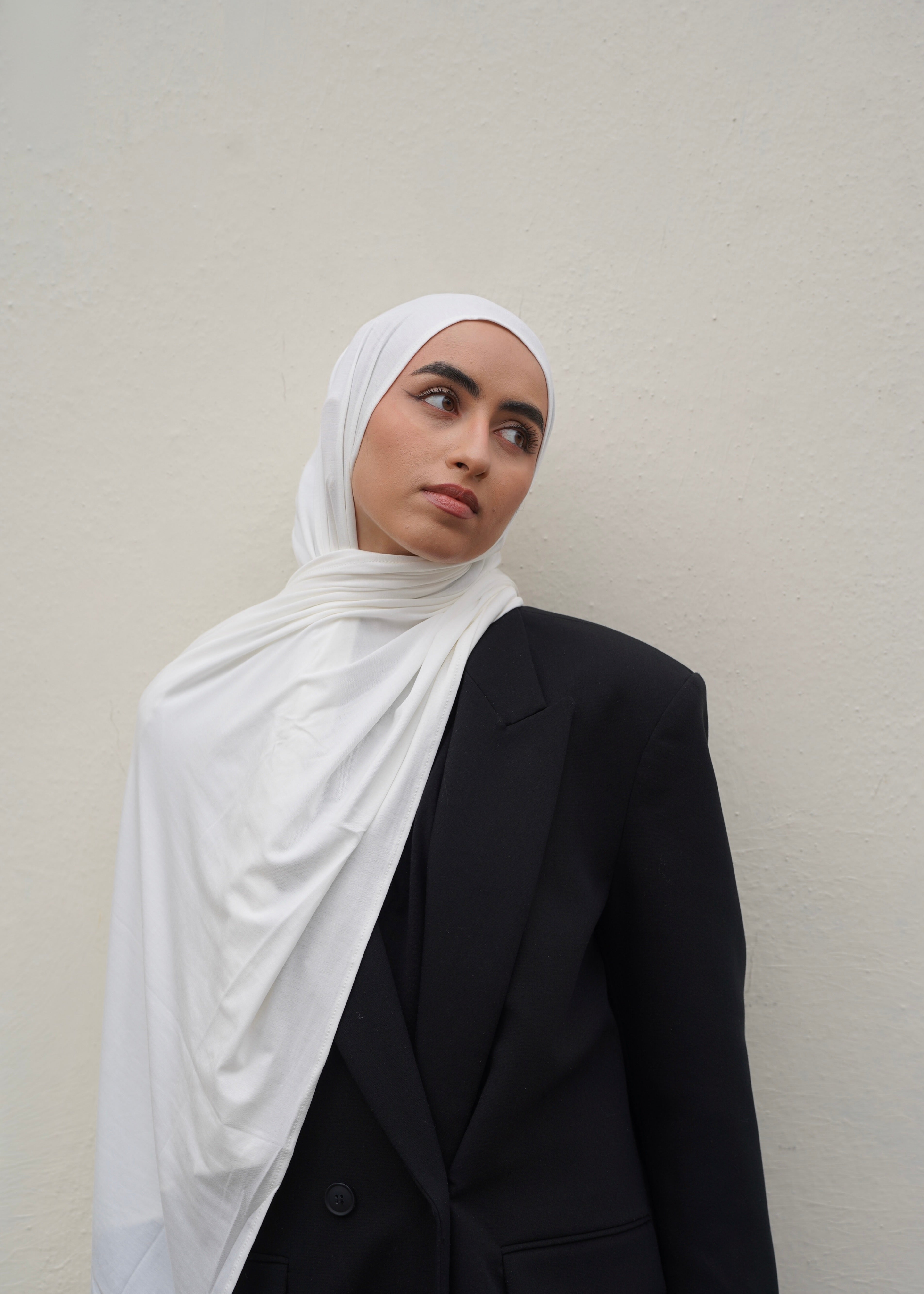 Snow White Bamboo Jersey Hijab