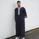 North African Qamis White made of linen