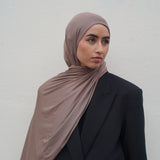 Taupe Bamboo Jersey Hijab