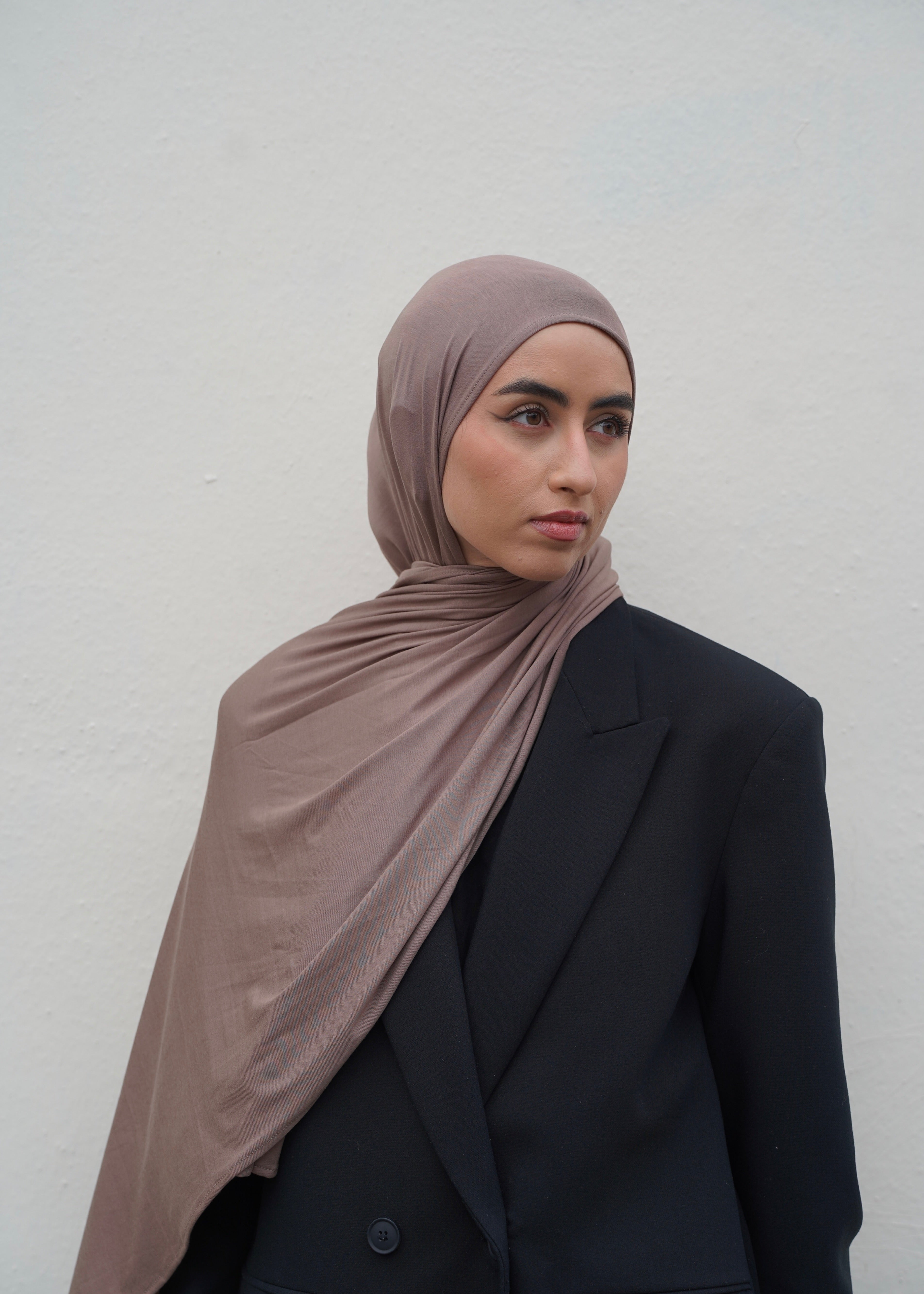 Taupe Bamboo Jersey Hijab