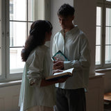 Gestreiftes Damenhemd - Grün