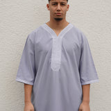 North African Qamis White made of linen