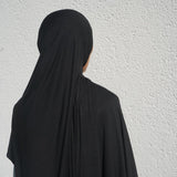 Midnight Black Bamboo Jersey Hijab