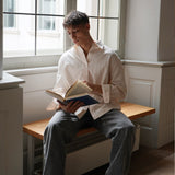 Gestreiftes Herrenhemd - Beige