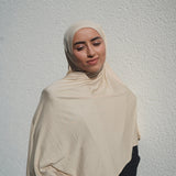 Creme Beige Bamboo Jersey Hijab