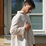 Gestreiftes Herrenhemd - Beige