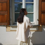 Gestreiftes Damenhemd - Beige