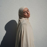Creme Beige Bamboo Jersey Hijab