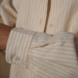 Gestreiftes Damenhemd - Beige