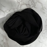 Black Chiffon Hijab - Chiffon