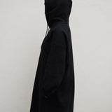 Hoodie Abayah aus Baumwolle Schwarz