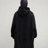Hoodie Abayah aus Baumwolle Schwarz