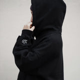 Hoodie Abayah aus Baumwolle Schwarz