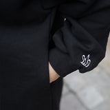 Hoodie Abayah aus Baumwolle Schwarz