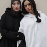 Hoodie Abayah aus Baumwolle Schwarz