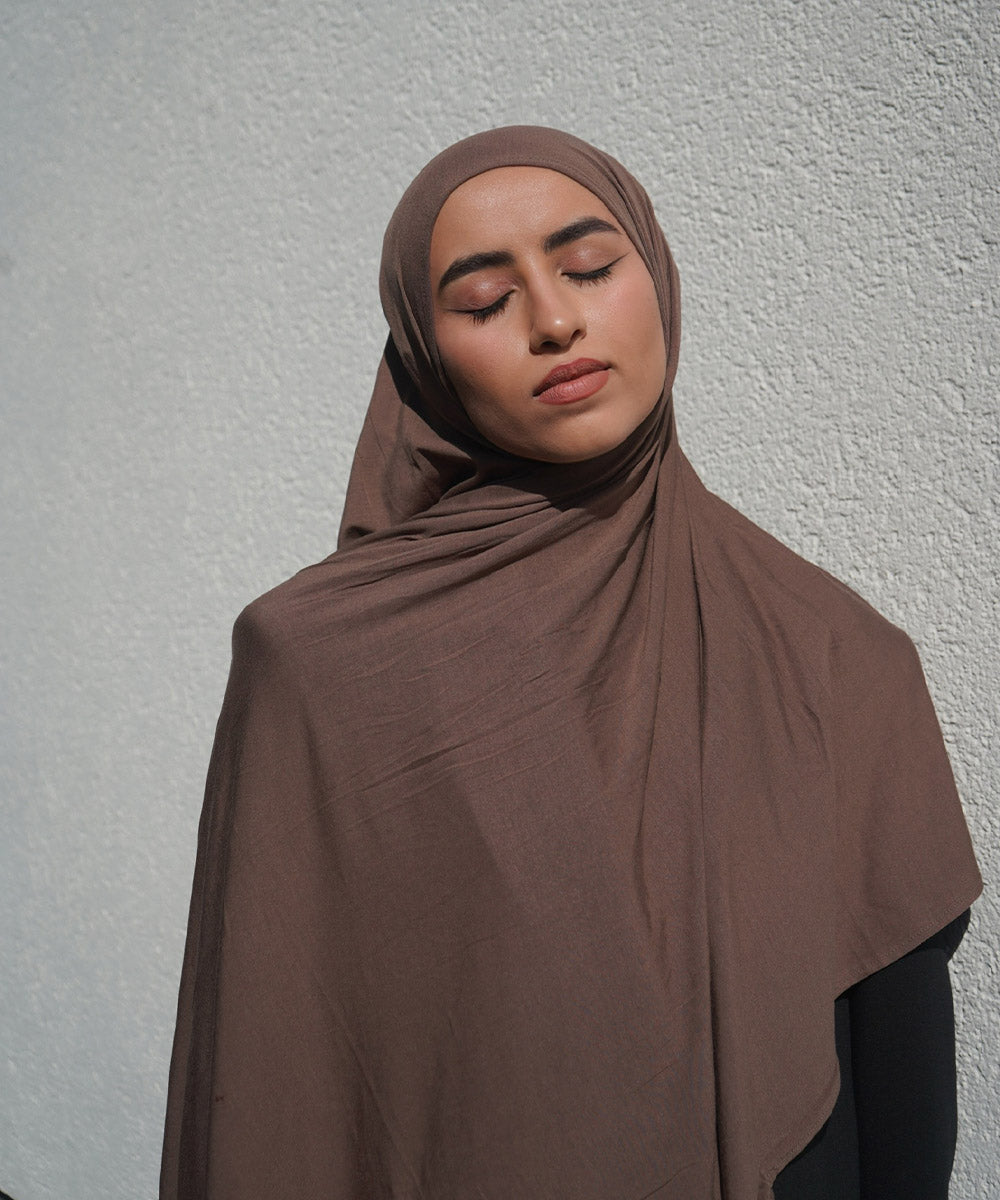 Cocoa Bean Bamboo Jersey Hijab