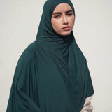 Midnight Green Bamboo Jersey Hijab