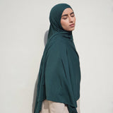 Midnight Green Bamboo Jersey Hijab