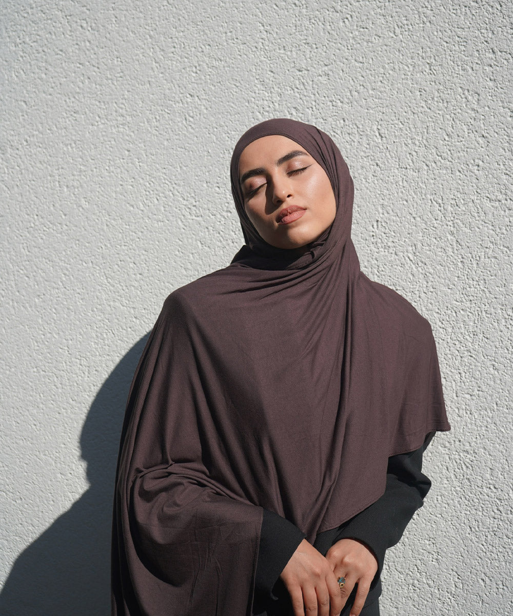 Autumn Plum Bamboo Jersey Hijab