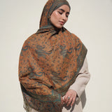 Pashmina Jacquard Scarf - Deep Ocean