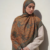 Pashmina Jacquard Scarf - Deep Ocean