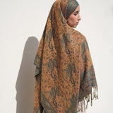 Pashmina Jacquard Scarf - Deep Ocean