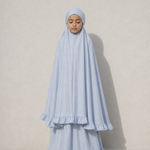 Gebetskleid-Set Kids in Pastellblau – Vorderansicht