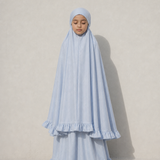 Gebetskleid-Set Kids in Pastellblau – Vorderansicht