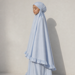 Gebetskleid-Set Kids in Pastellblau – Seitenansicht