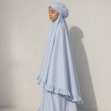 Gebetskleid-Set Kids in Pastellblau – Seitenansicht