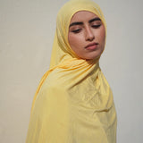 Sunshine Yellow Bamboo Jersey Hijab