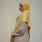 Sunshine Yellow Bamboo Jersey Hijab