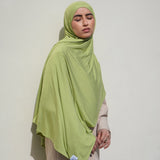 Lime Green Bamboo Jersey Hijab