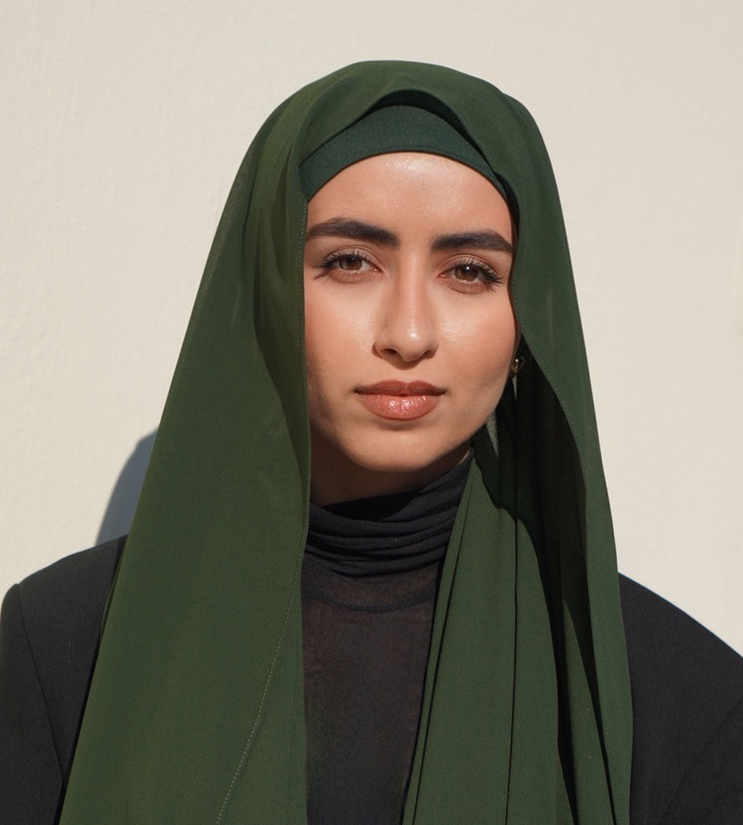 Matching Hijab & Undercap - Forest Green