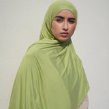 Lime Green Bamboo Jersey Hijab